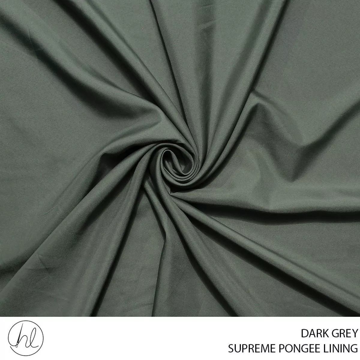 PONGEE LINING SUPREME PLAIN FABRIC 150CM D/GREY