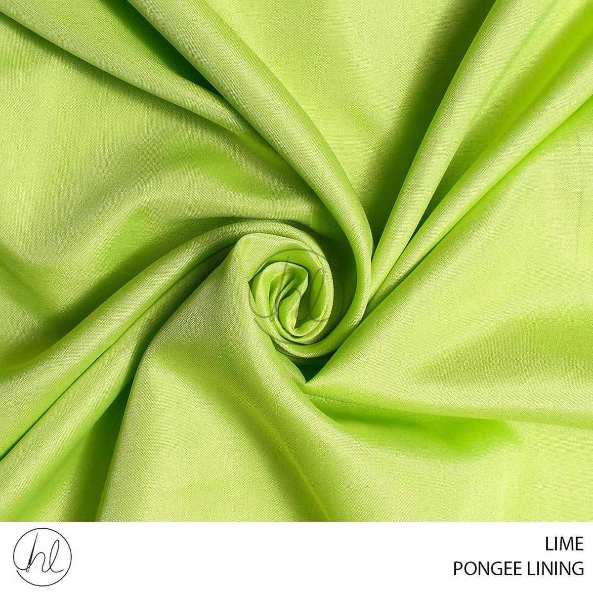 PONGEE LINING SUPREME PLAIN FABRIC 150CM LIME