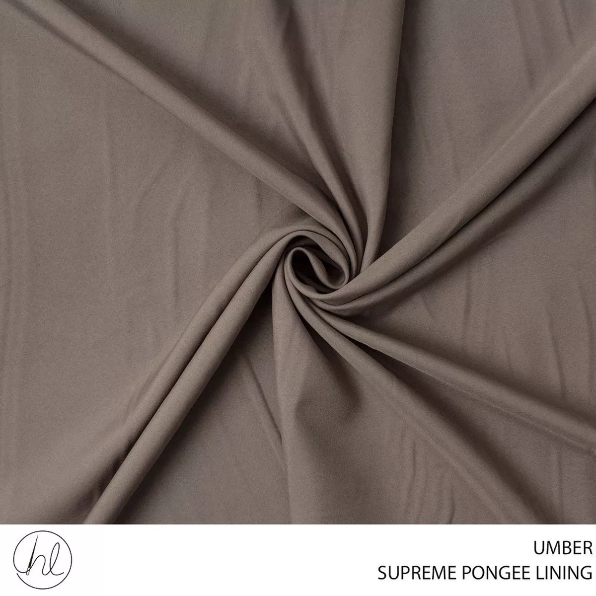 PONGEE LINING SUPREME PLAIN FABRIC 150CM UMBER