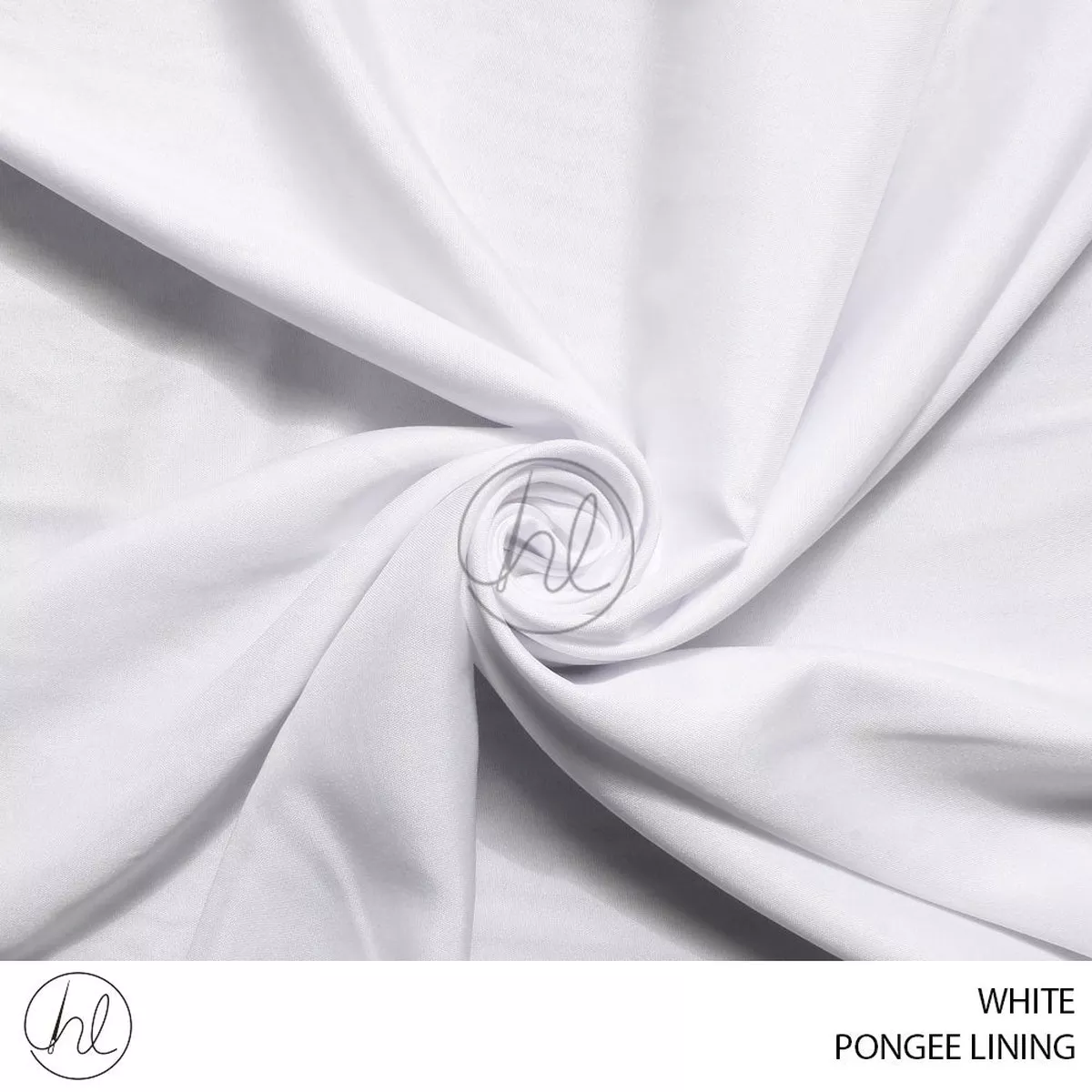 PONGEE LINING SUPREME PLAIN FABRIC 150CM WHITE