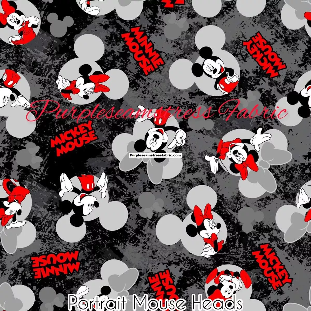Portrait Mouse HeadsFabric