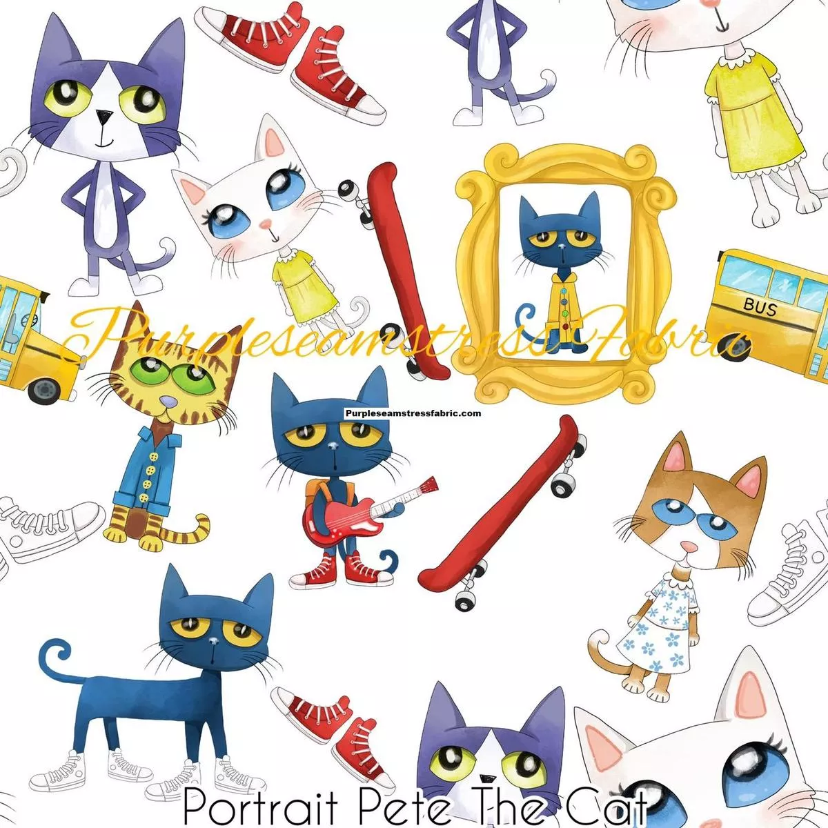 Portrait Pete The CatFabric
