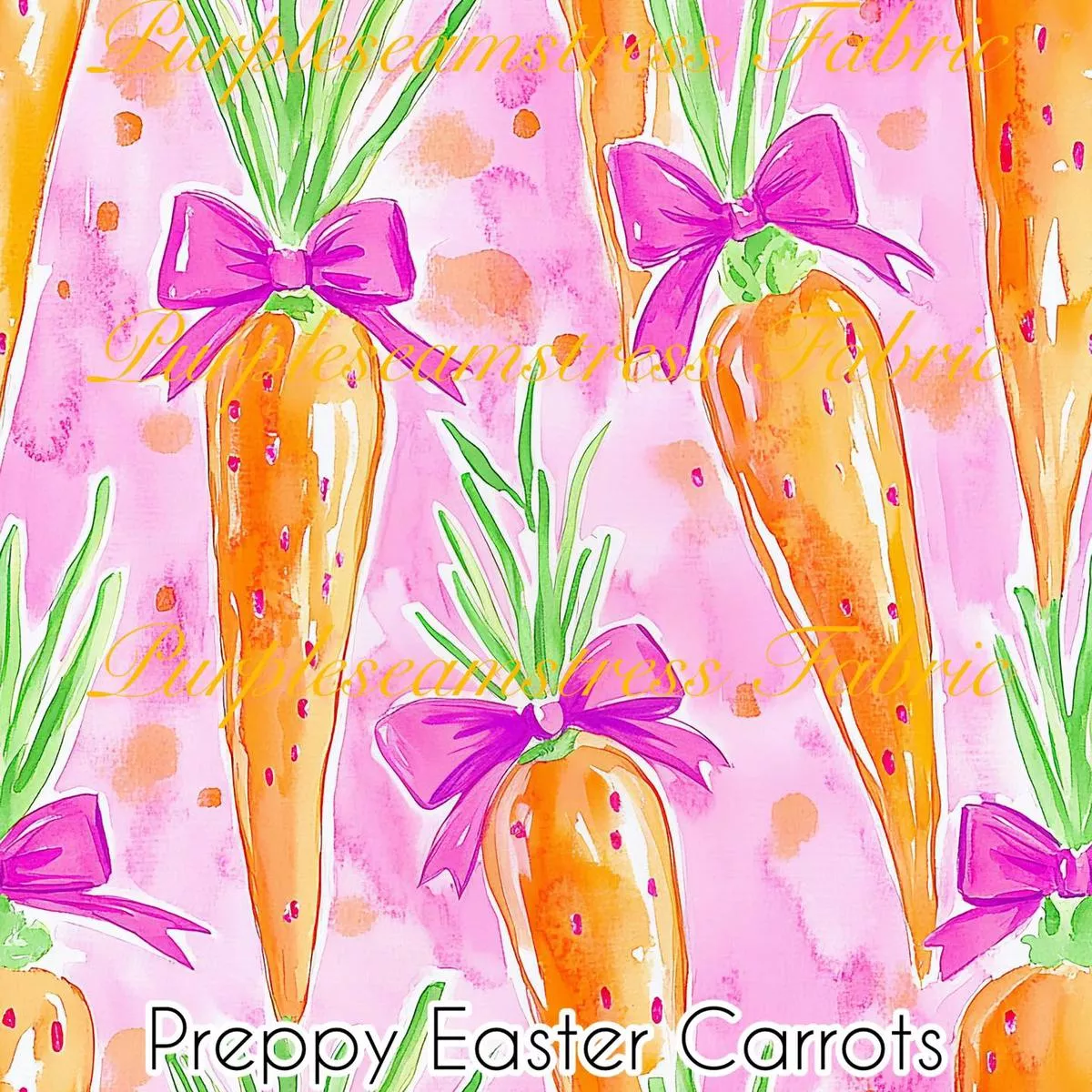 Preppy Easter CarrotsFabric