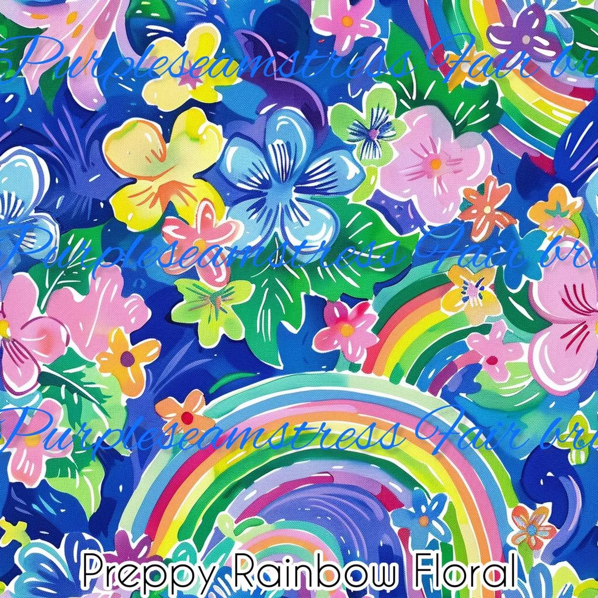 Preppy Rainbow FloralFabric