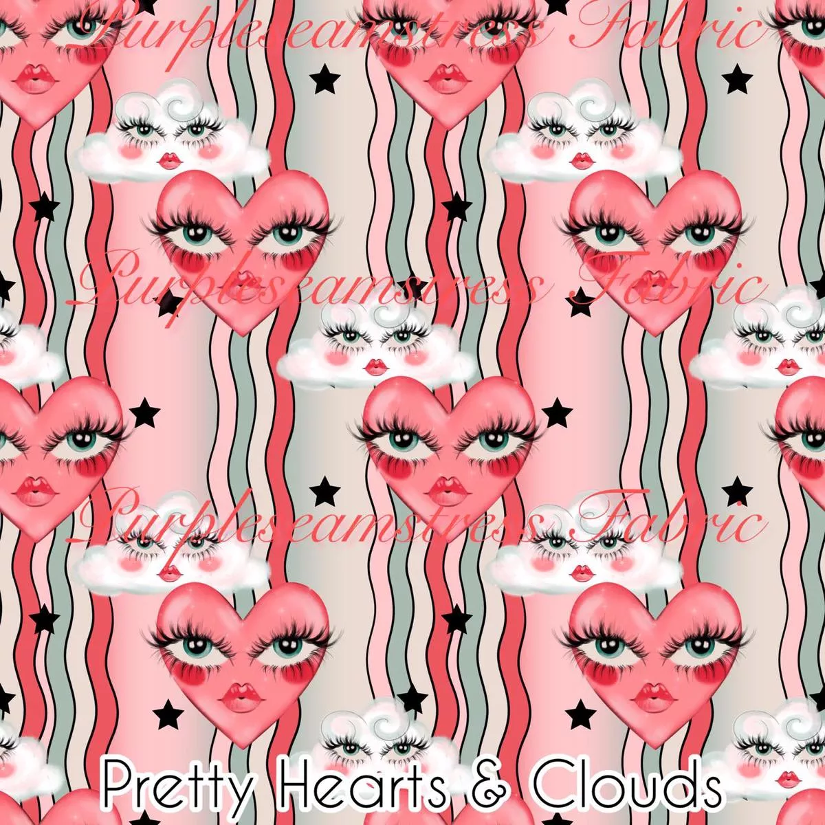 Pretty Hearts & CloudsFabr…