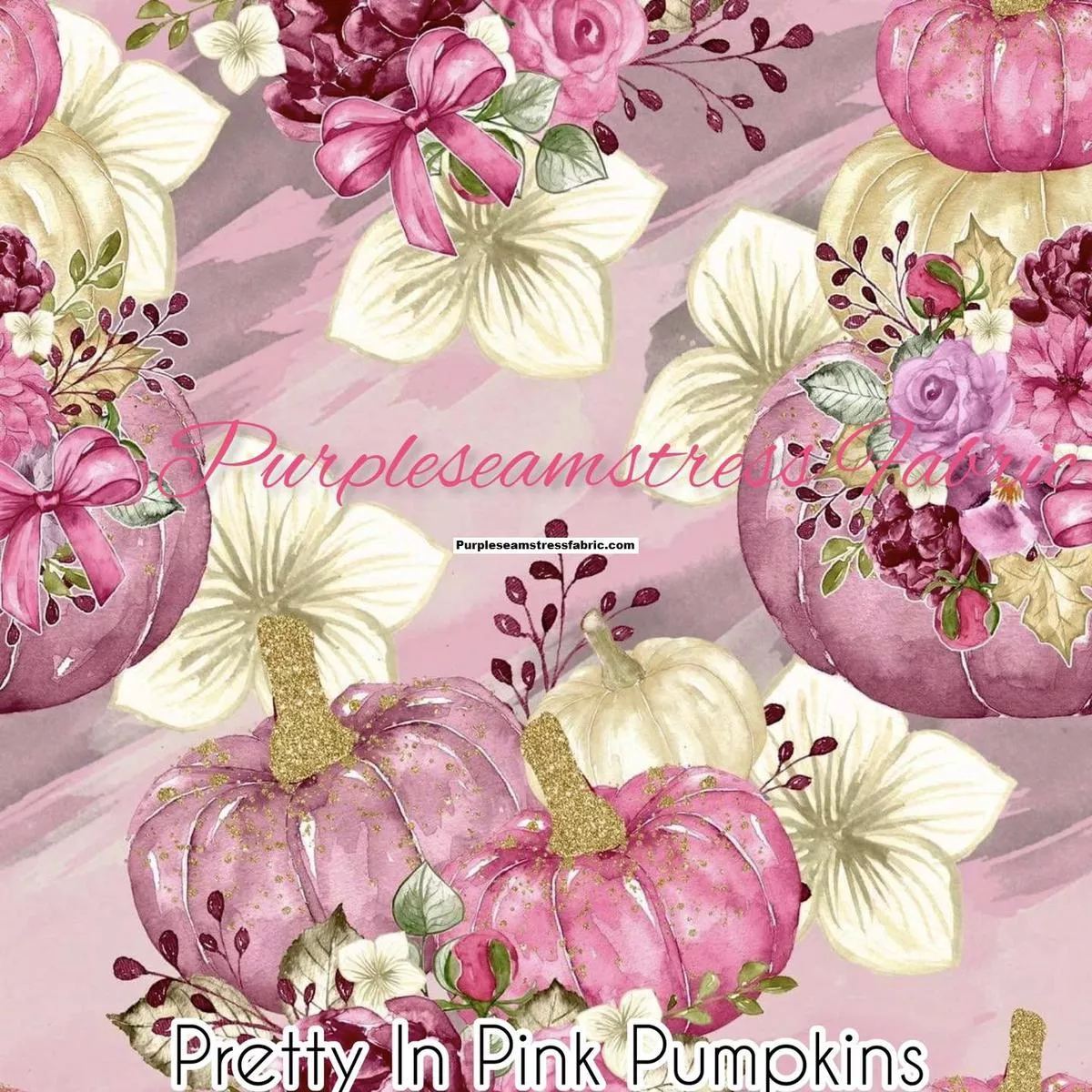 Pretty in Pink PumpkinsFabric