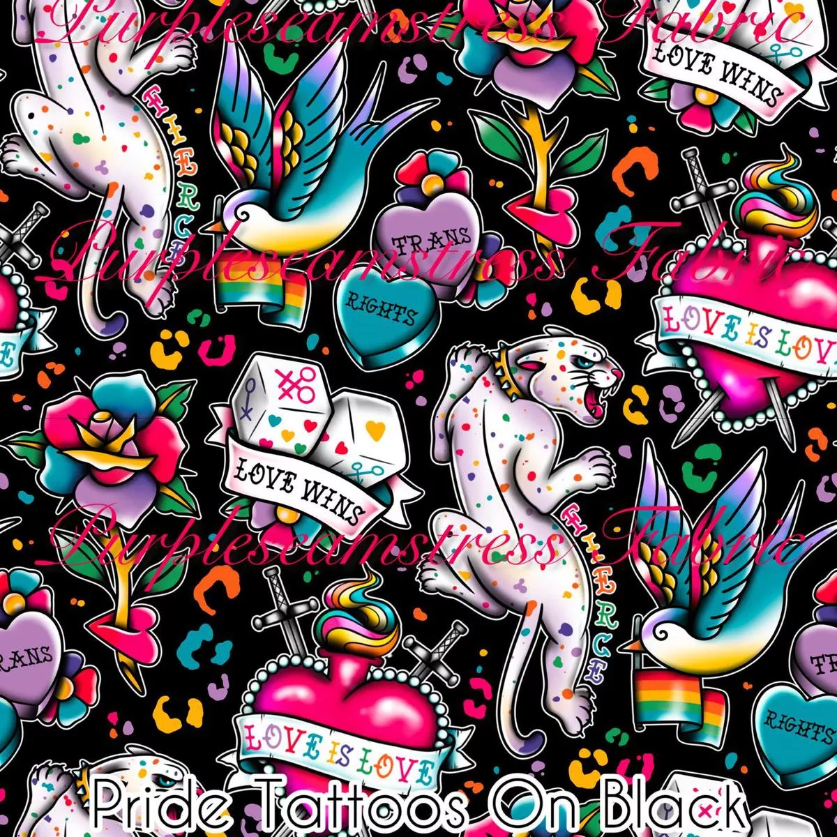 Pride Tattoos on BlackFabric