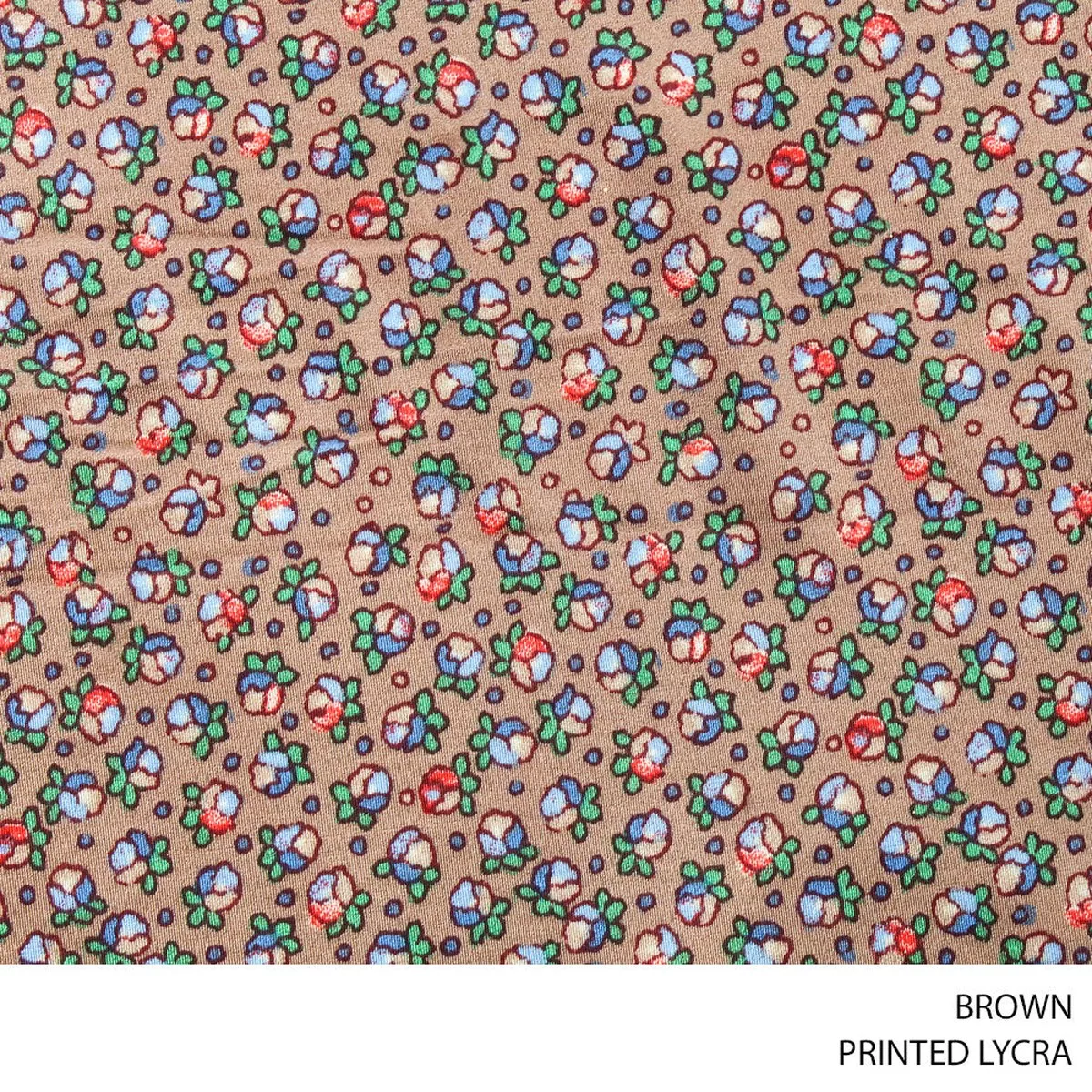 PRINTED LYCRA FABRIC BROWN