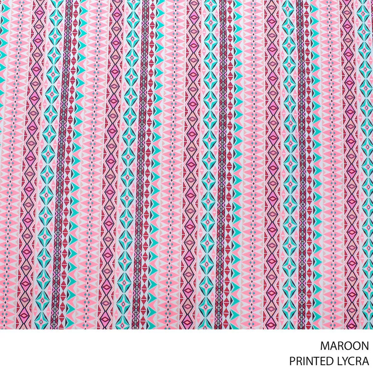 PRINTED LYCRA FABRIC MAROON
