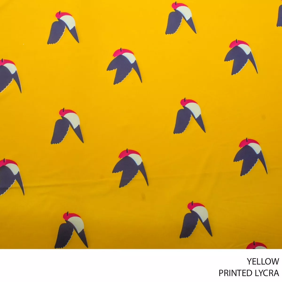 PRINTED LYCRA FABRIC YELLOW