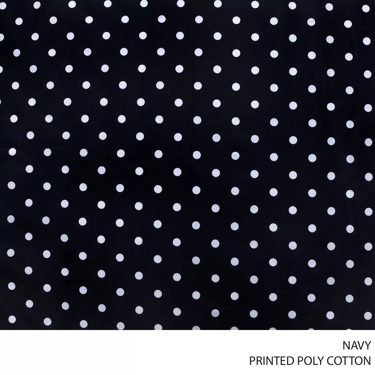 PRINTED POLY COTTON D#1 NAVY ROLL ROLL 001