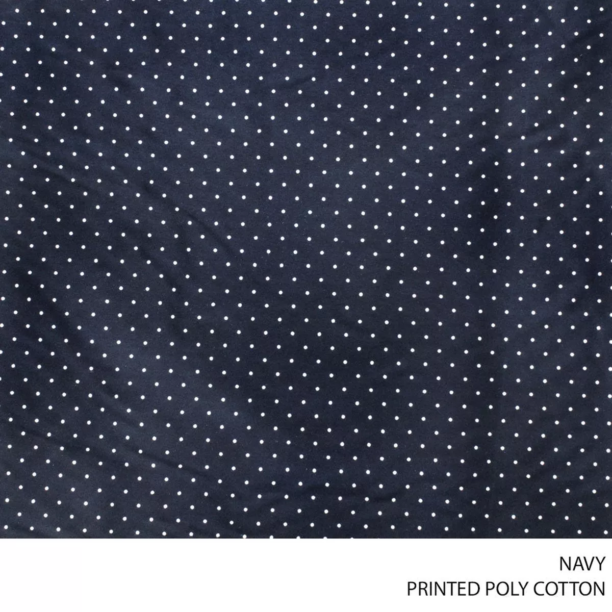 PRINTED POLY COTTON D#1046 NAVY ROLL ROLL 001