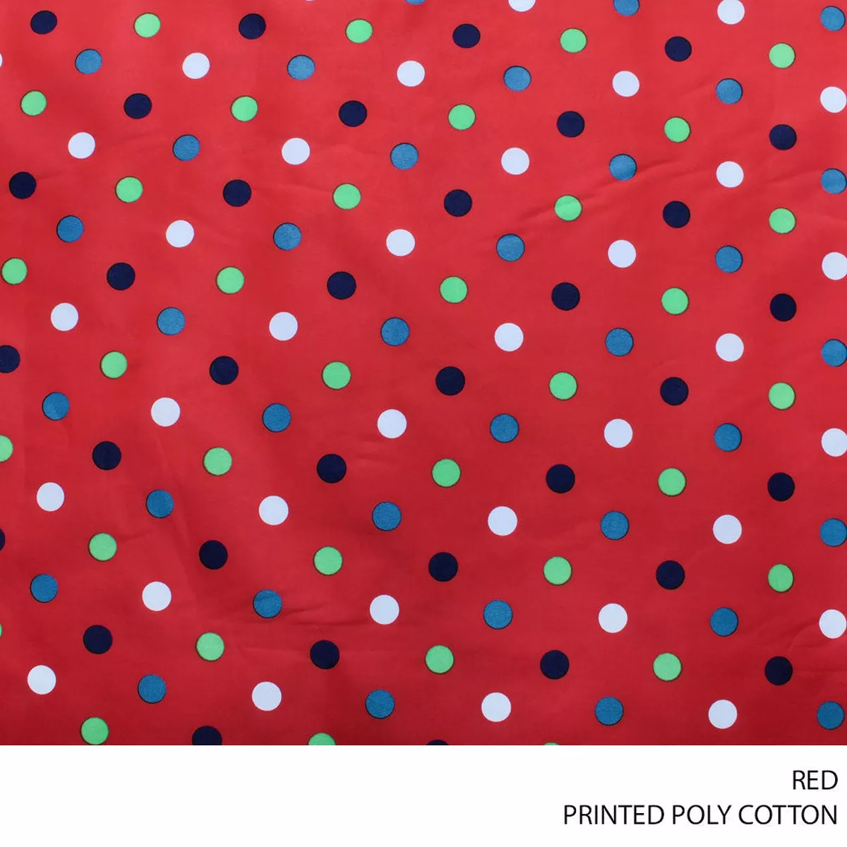 PRINTED POLY COTTON D#4 RED ROLL ROLL 001