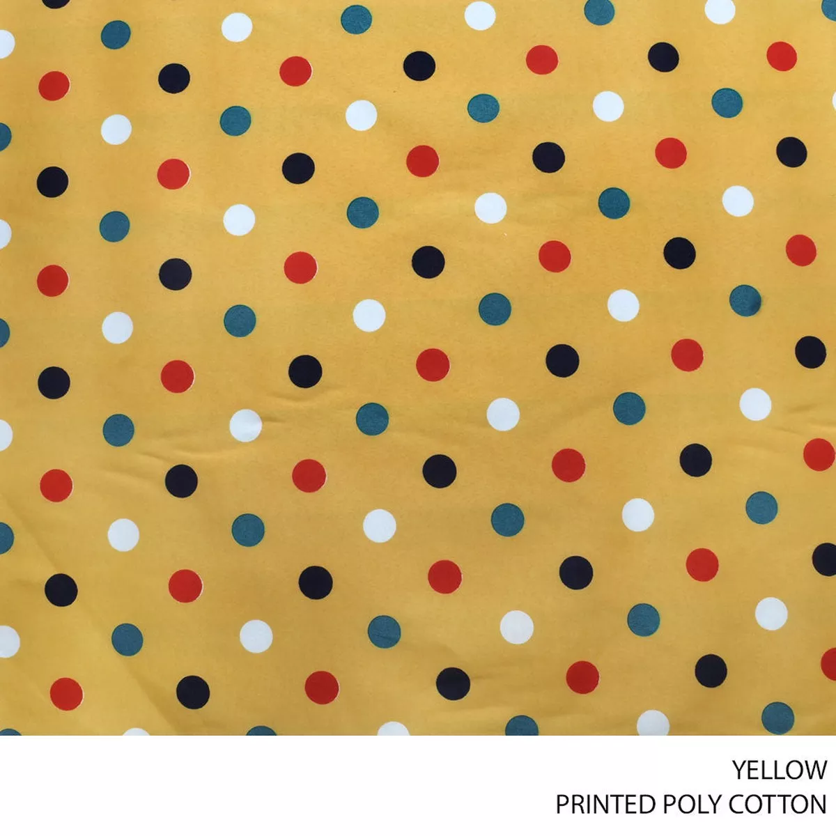 PRINTED POLY COTTON D#4 YELLOW ROLL ROLL 001