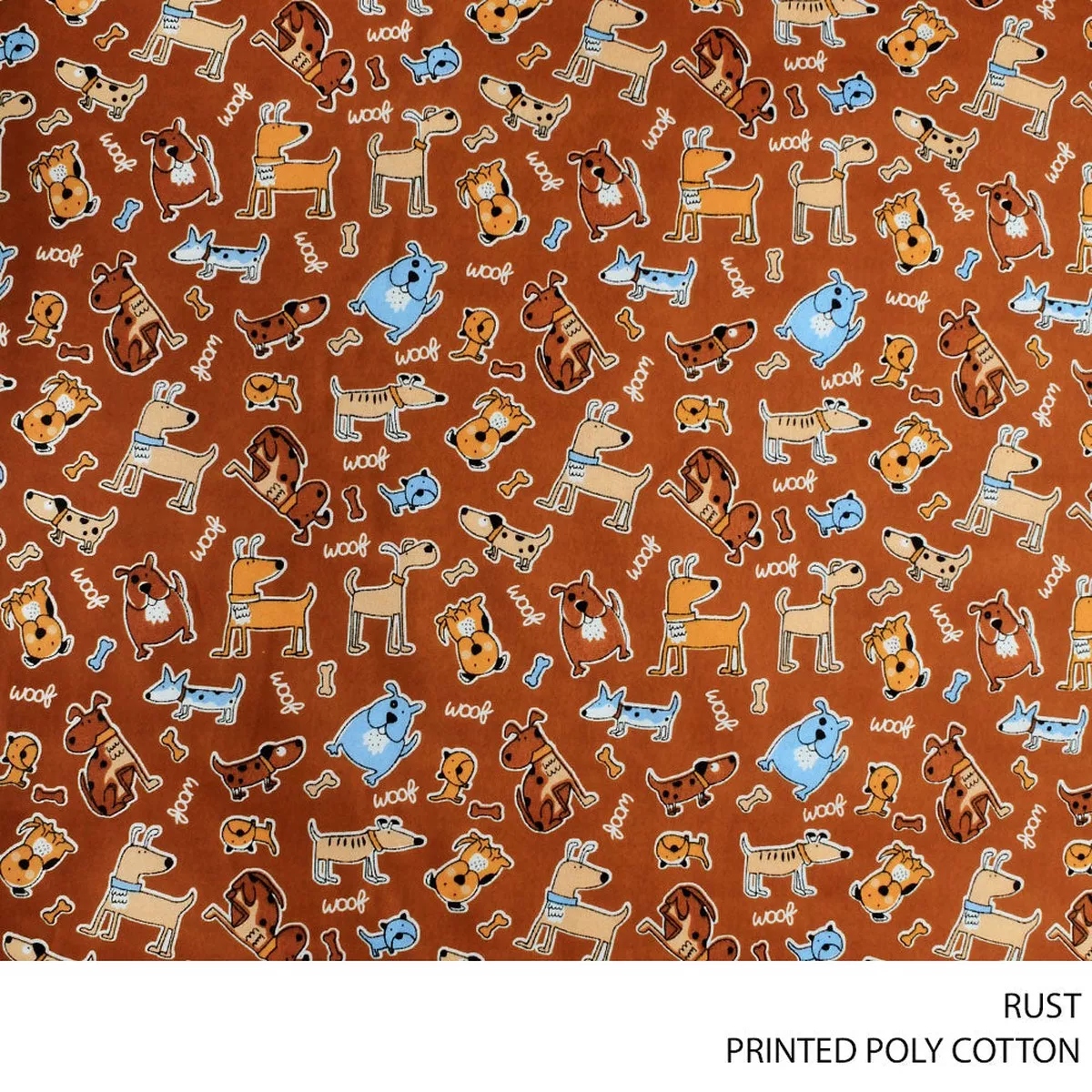 PRINTED POLY COTTON D#6 RUST ROLL ROLL 001