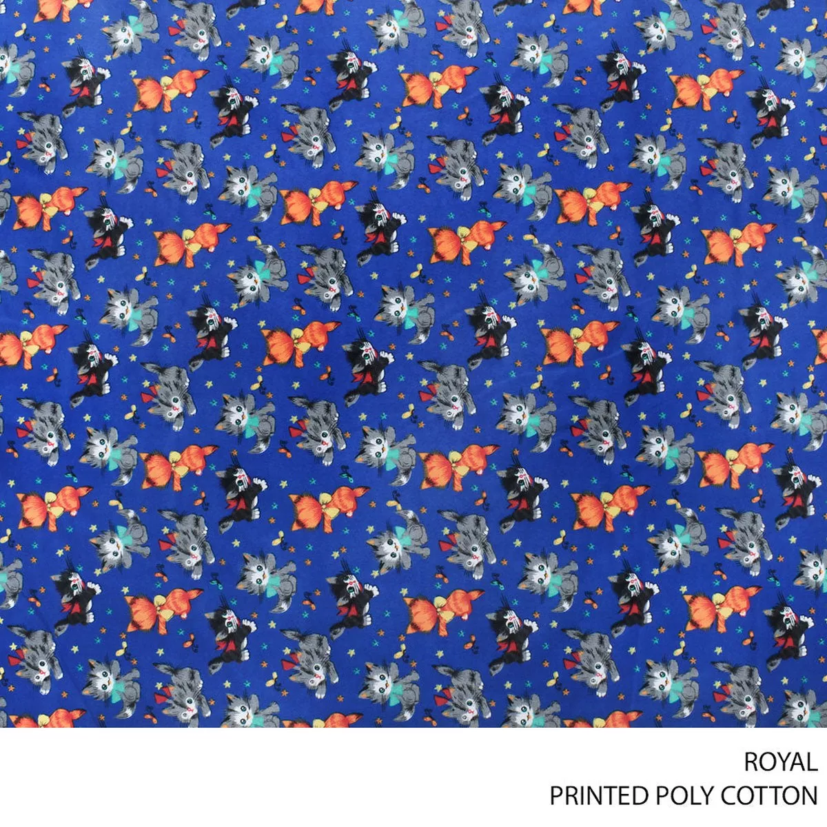 PRINTED POLY COTTON D#7 ROYAL ROLL ROLL 001