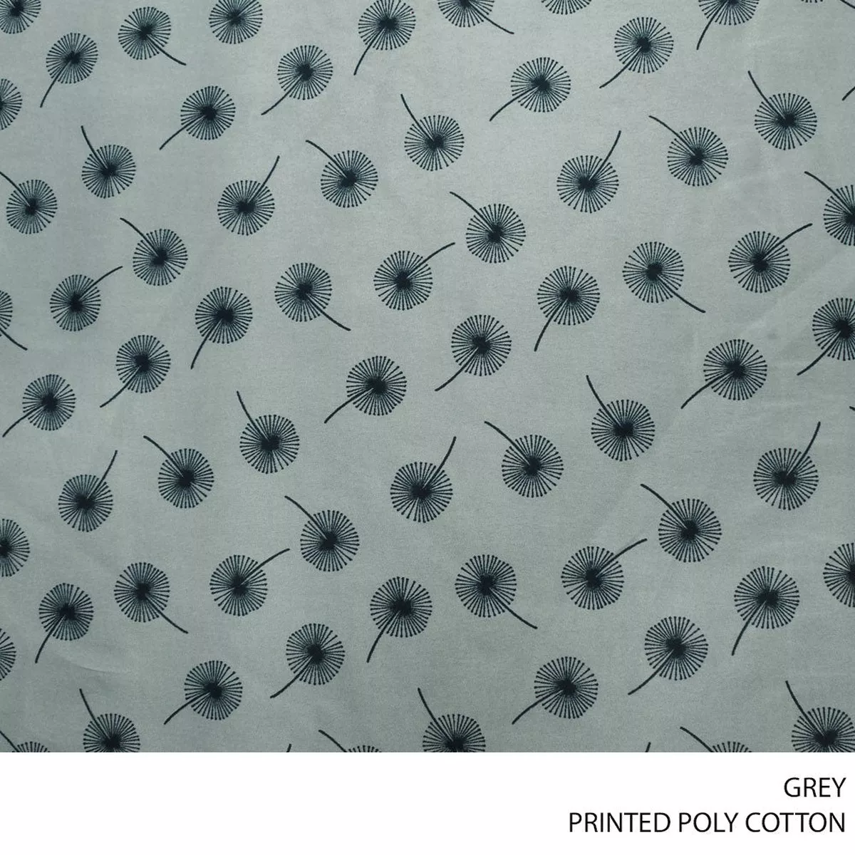 PRINTED POLY COTTON D#A1001 GREY ROLL ROLL 001