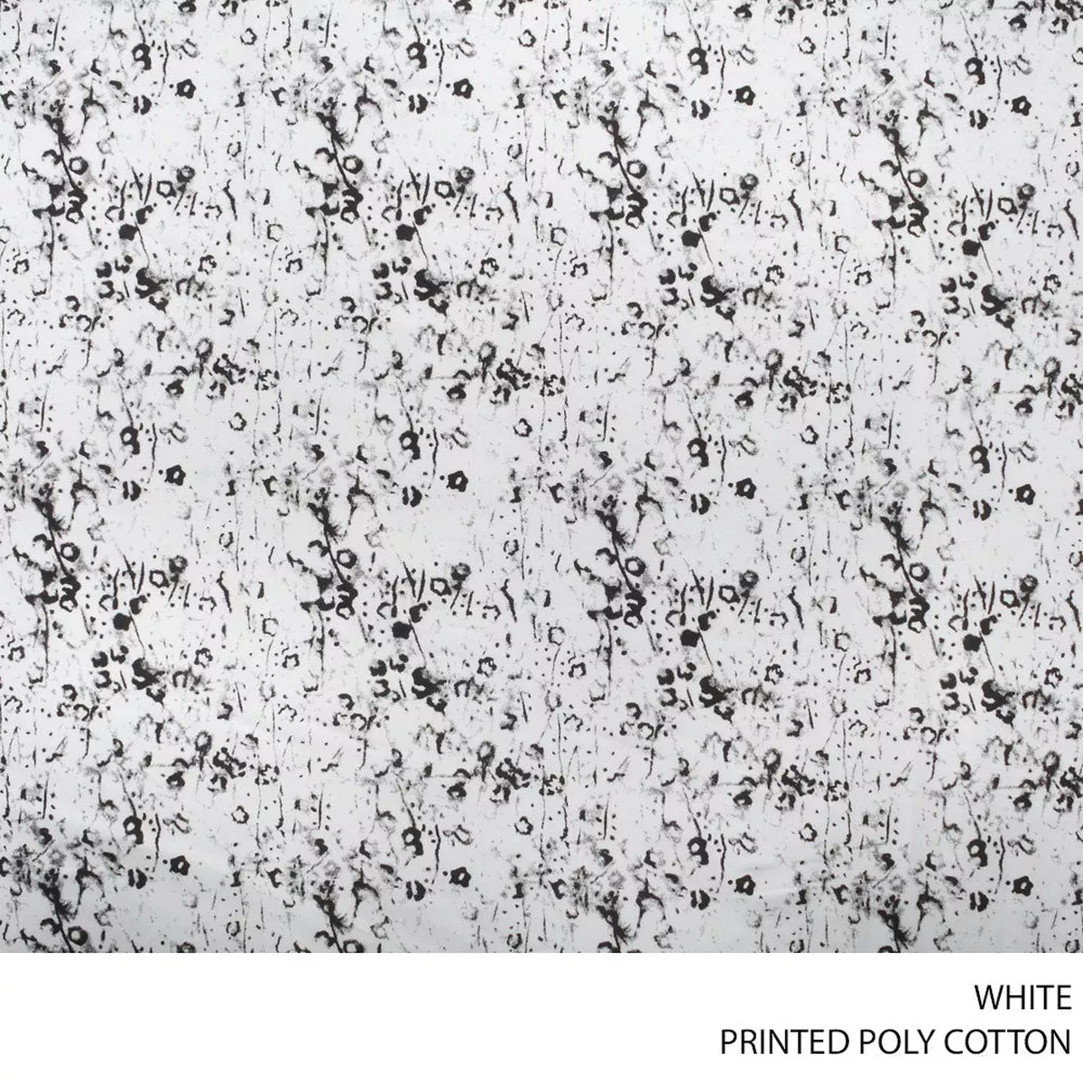 PRINTED POLY COTTON D#A1052 WHITE ROLL ROLL 001