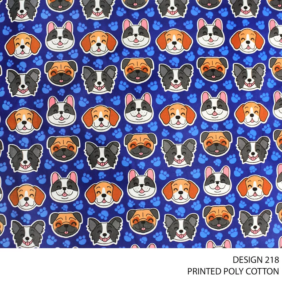 PRINTED POLY COTTON FABRIC 112CM ROYAL ROLL ROLL 001