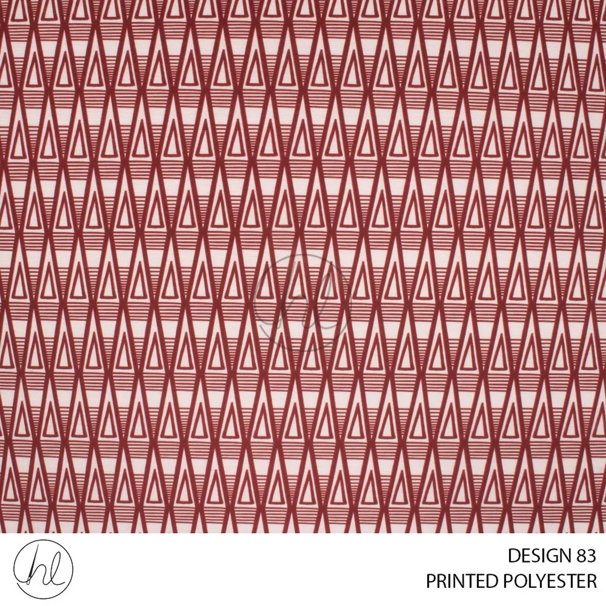 PRINTED POLYESTER MOKA 86 MAROON 150CM PER M