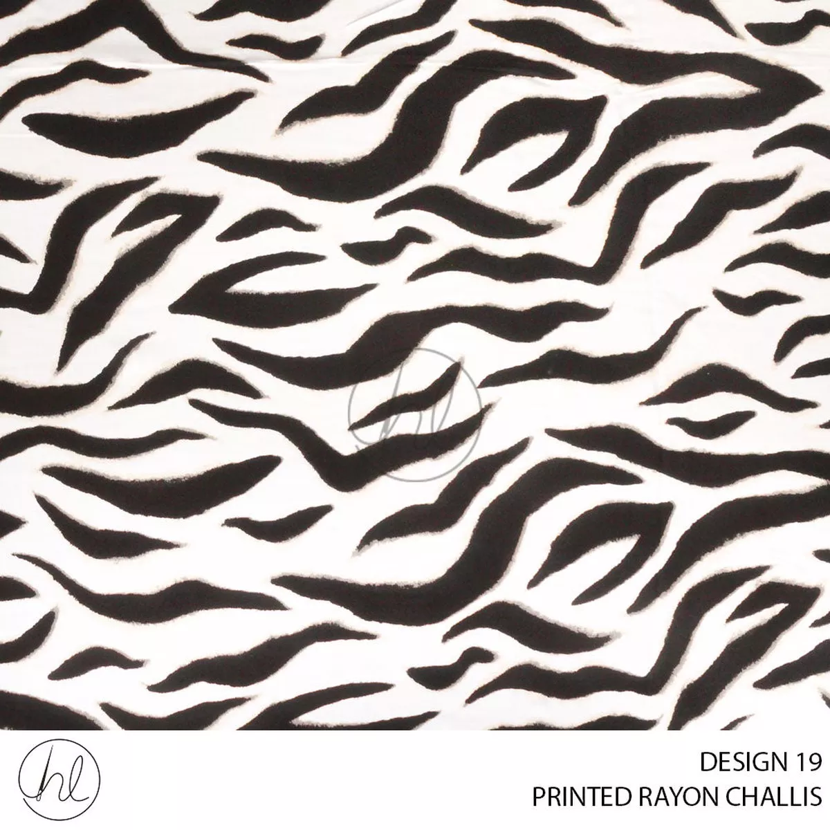 PRINTED RAYON CHALLIS 56 WHITE 150CM PER M
