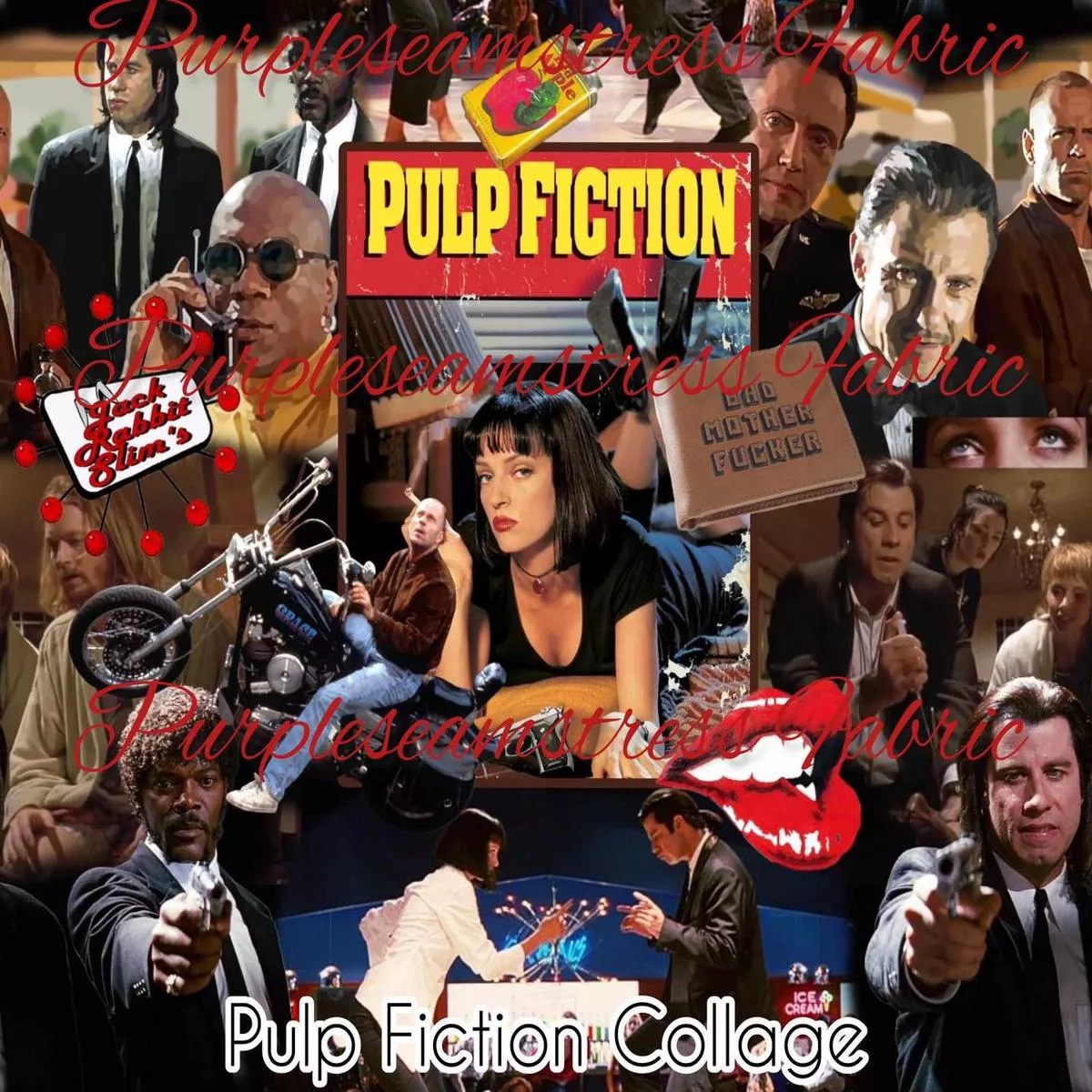 Pulp Fiction CollageFabric