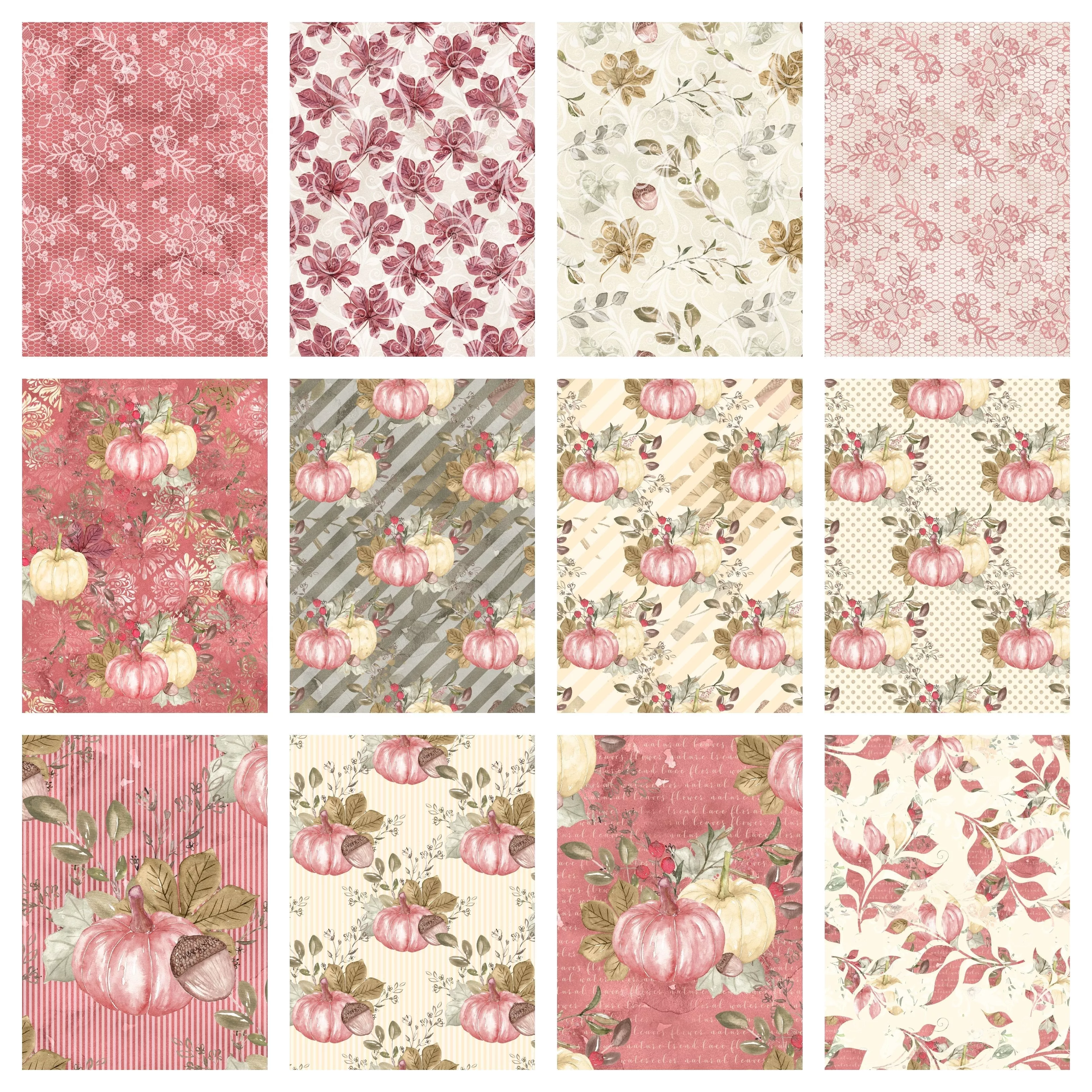Pumpkin Paradise Fat Quarter Bundle – 12 Pieces