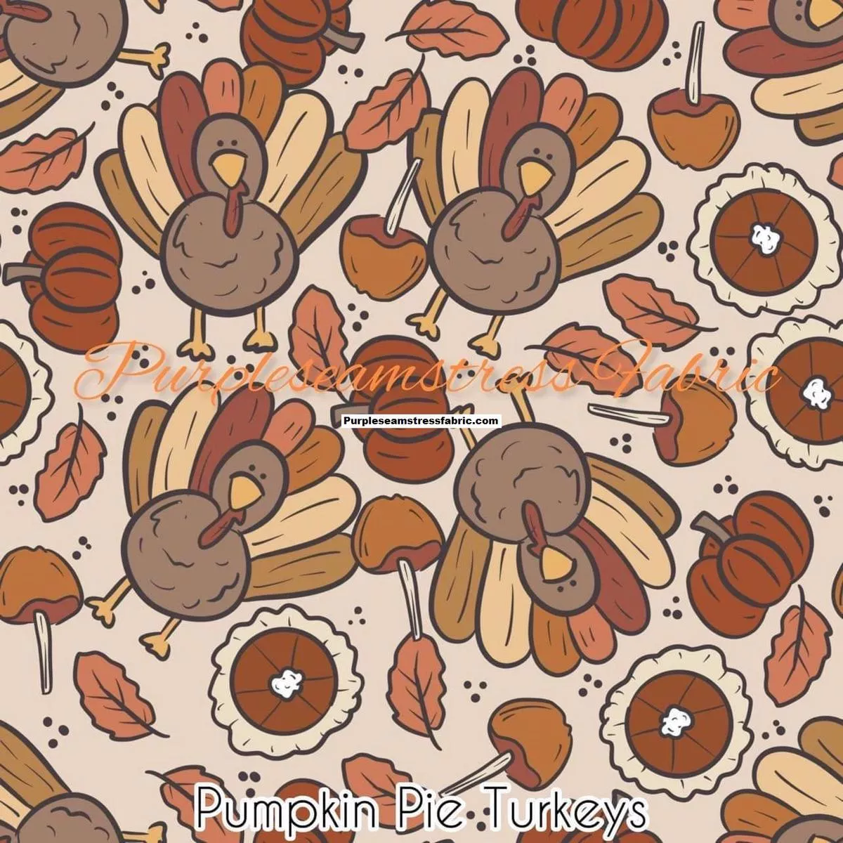 Pumpkin Pie TurkeysFabric