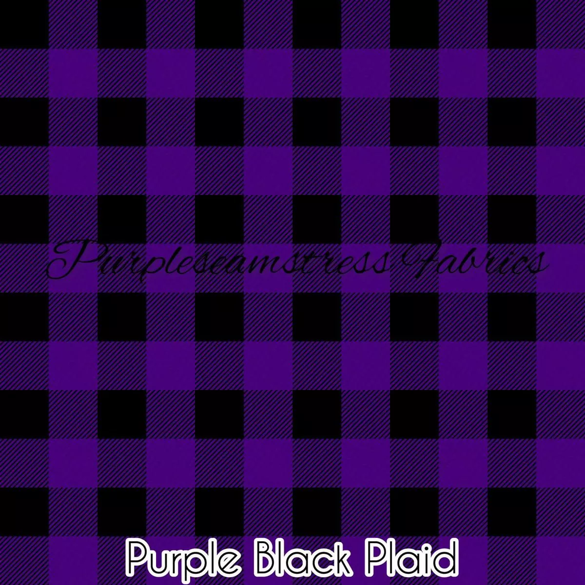 Purple Black PlaidFabric