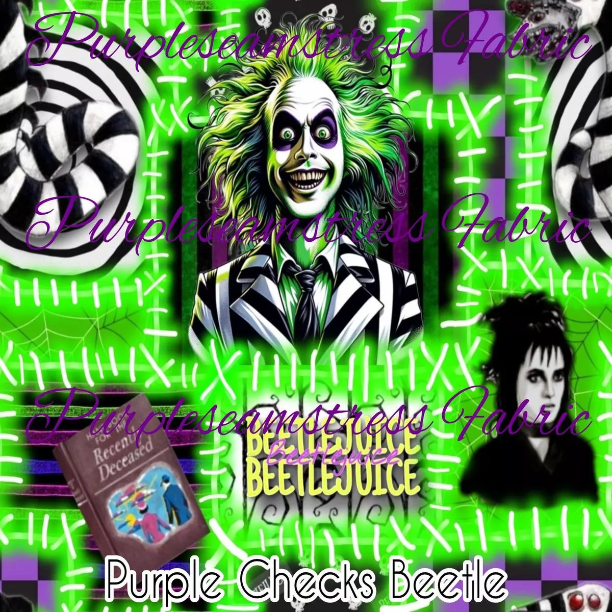 Purple Checks BeetleFabric