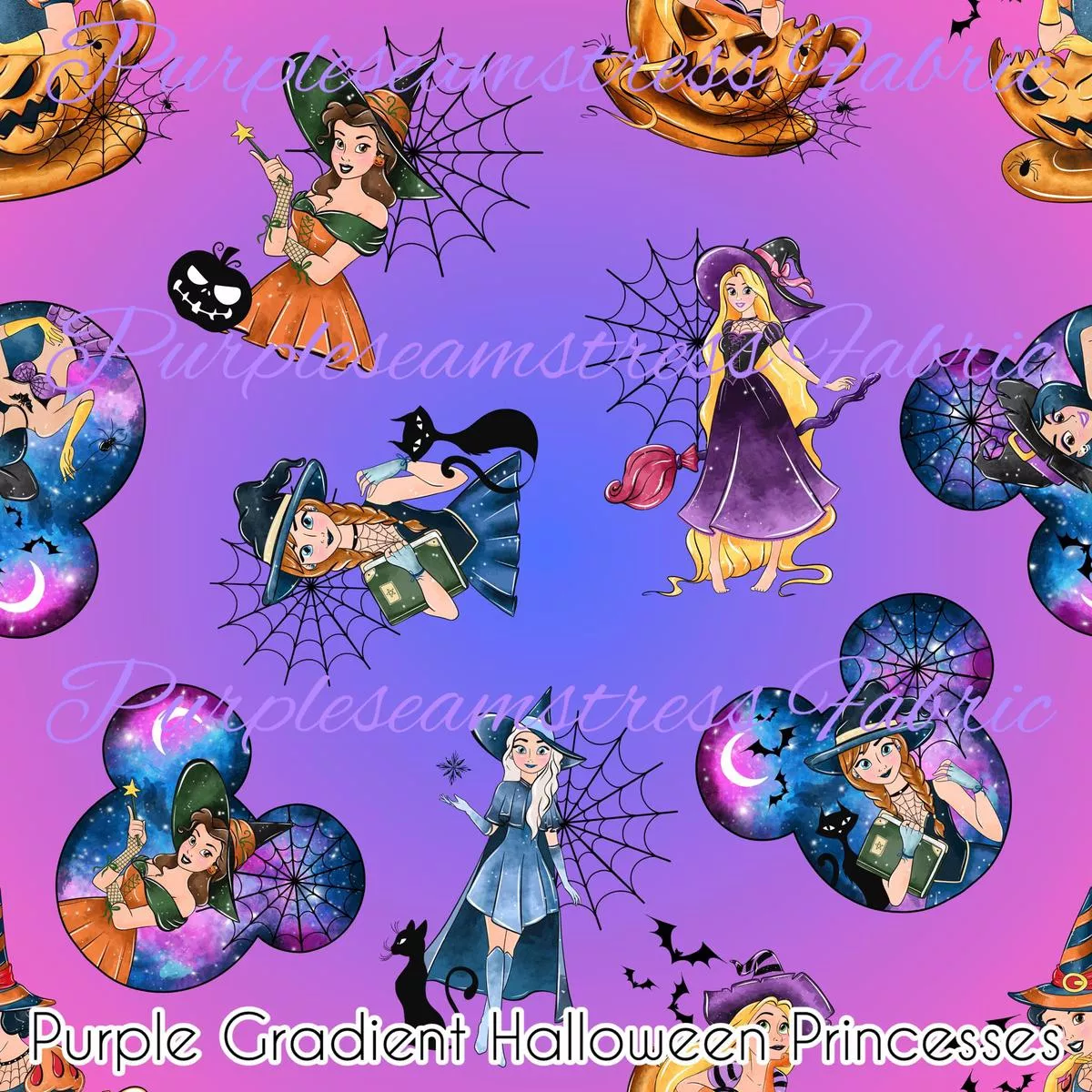 Purple Gradient Halloween Princesses …