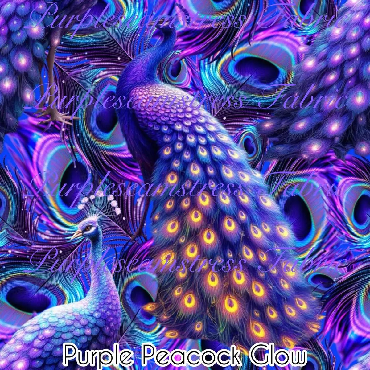 Purple Peacock GlowFabric
