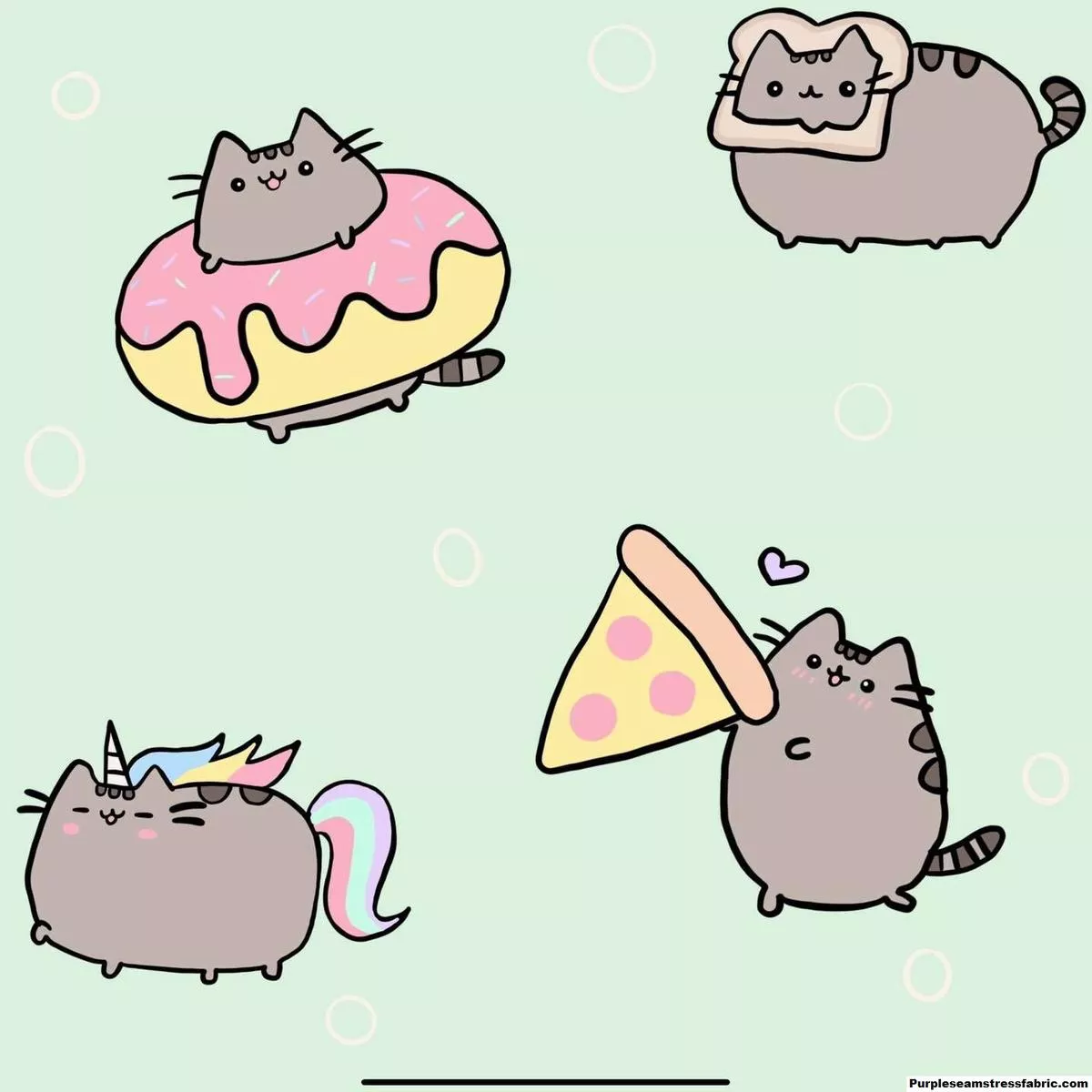 Pusheen Loves SnacksFabric