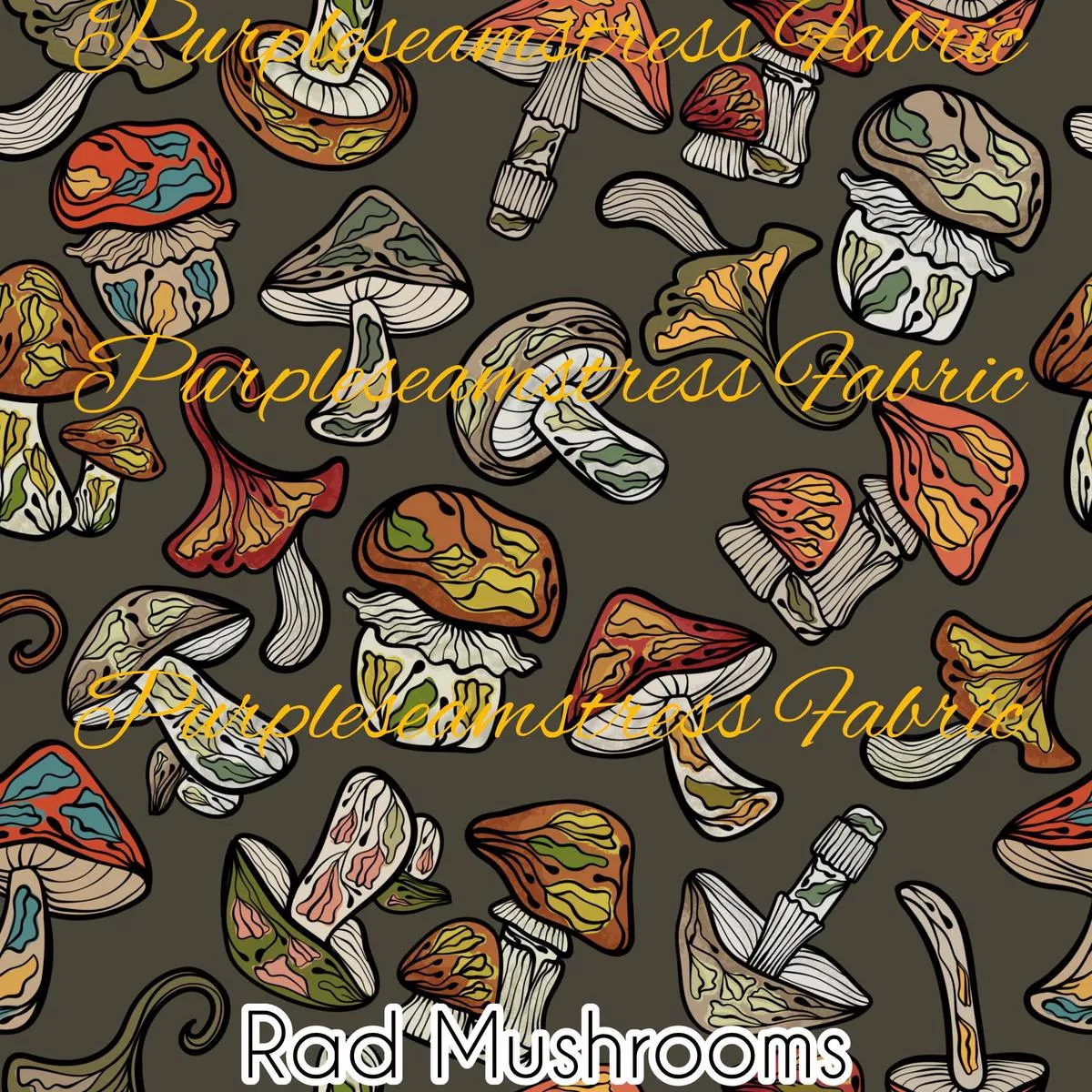 Rad MushroomsFabric