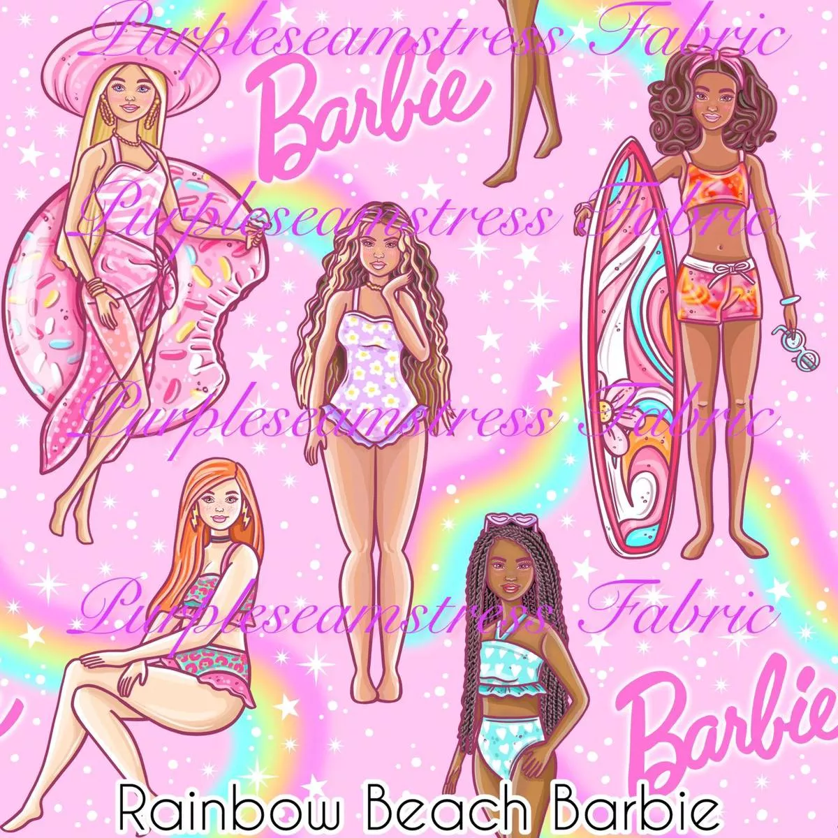 Rainbow Beach BarbieFabric