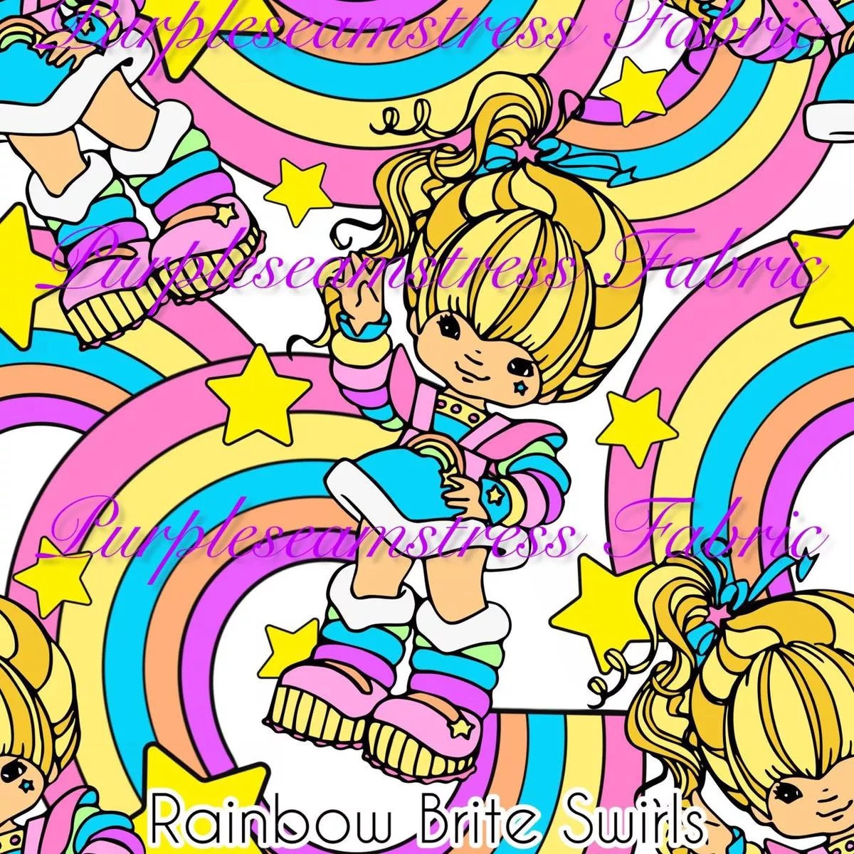 Rainbow Brite SwirlsFabric