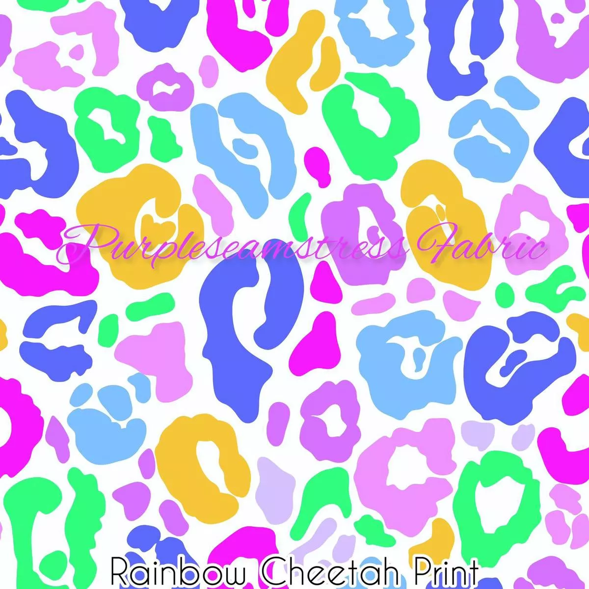 Rainbow Cheetah PrintFabric
