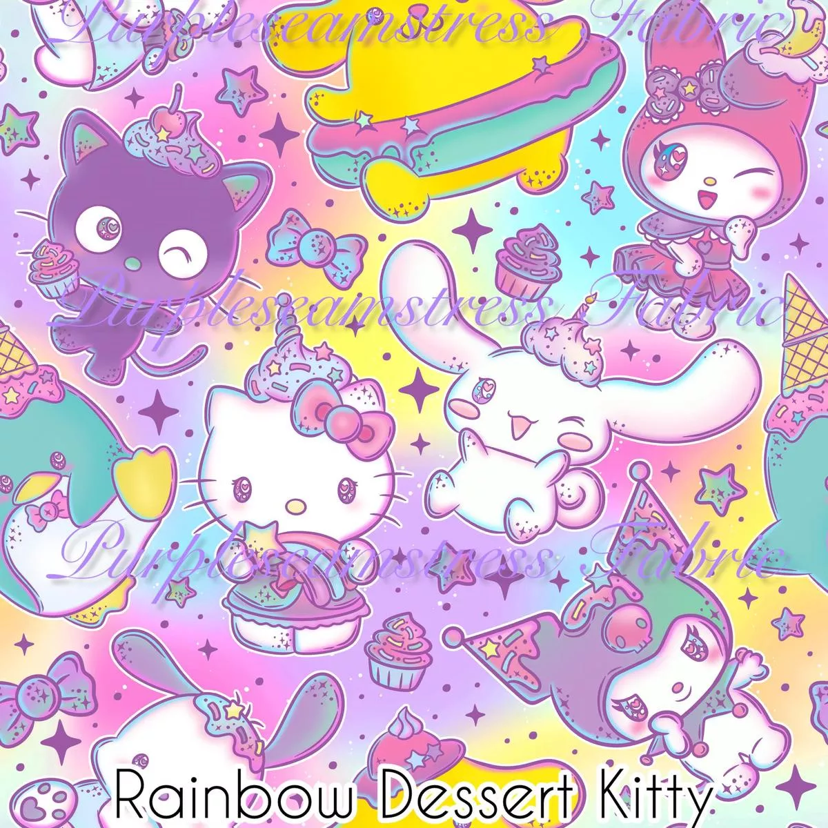 Rainbow Dessert KittyFabric