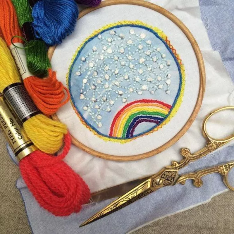 Rainbow Embroidery Sampler