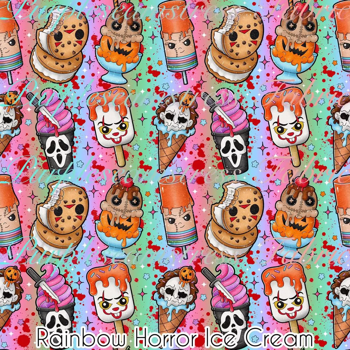 Rainbow Horror Ice CreamFabric