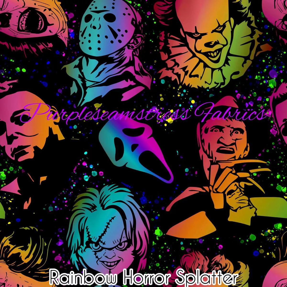 Rainbow Horror SplatterFabric
