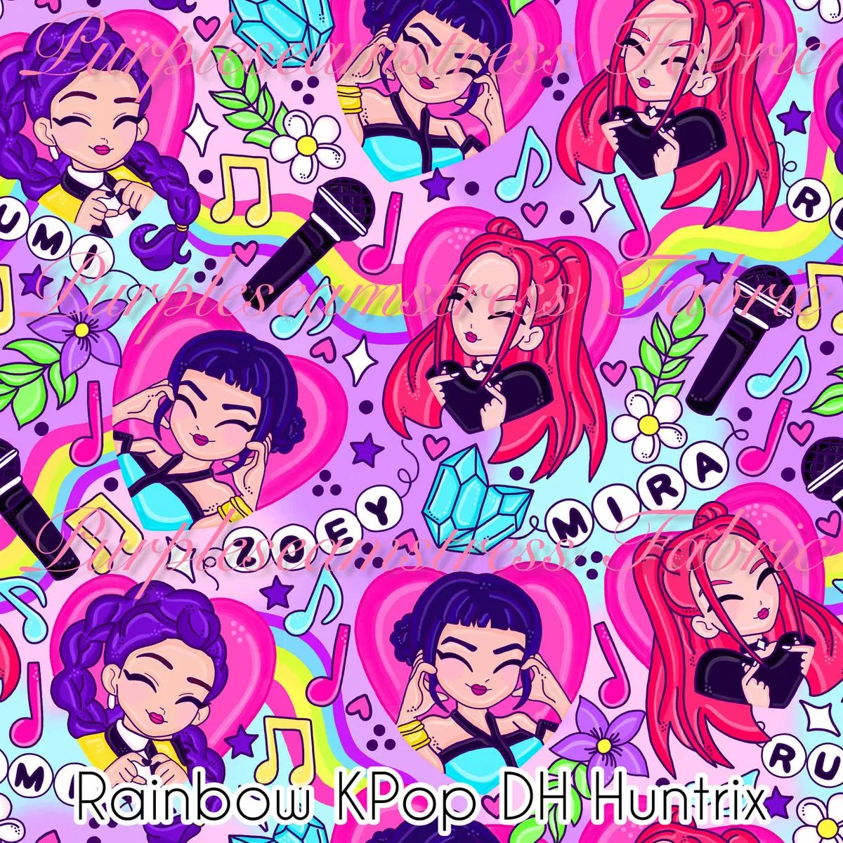 Rainbow KPop DH HuntrixFabric