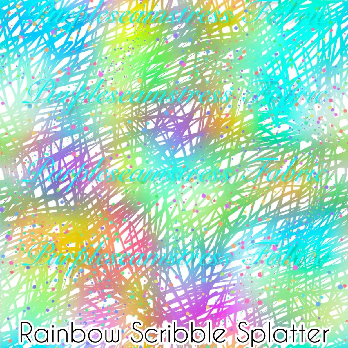 Rainbow Scribble SplatterFabric