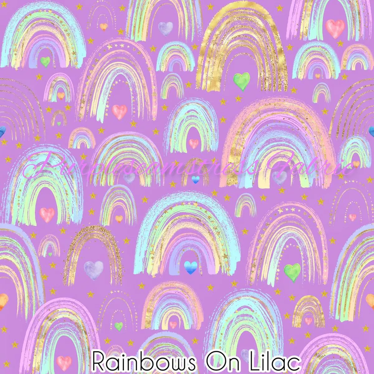 Rainbows on LilacFabric