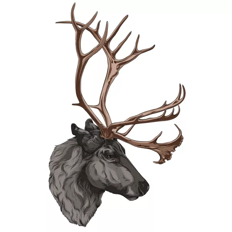 Realistic Deer Fabric Panel