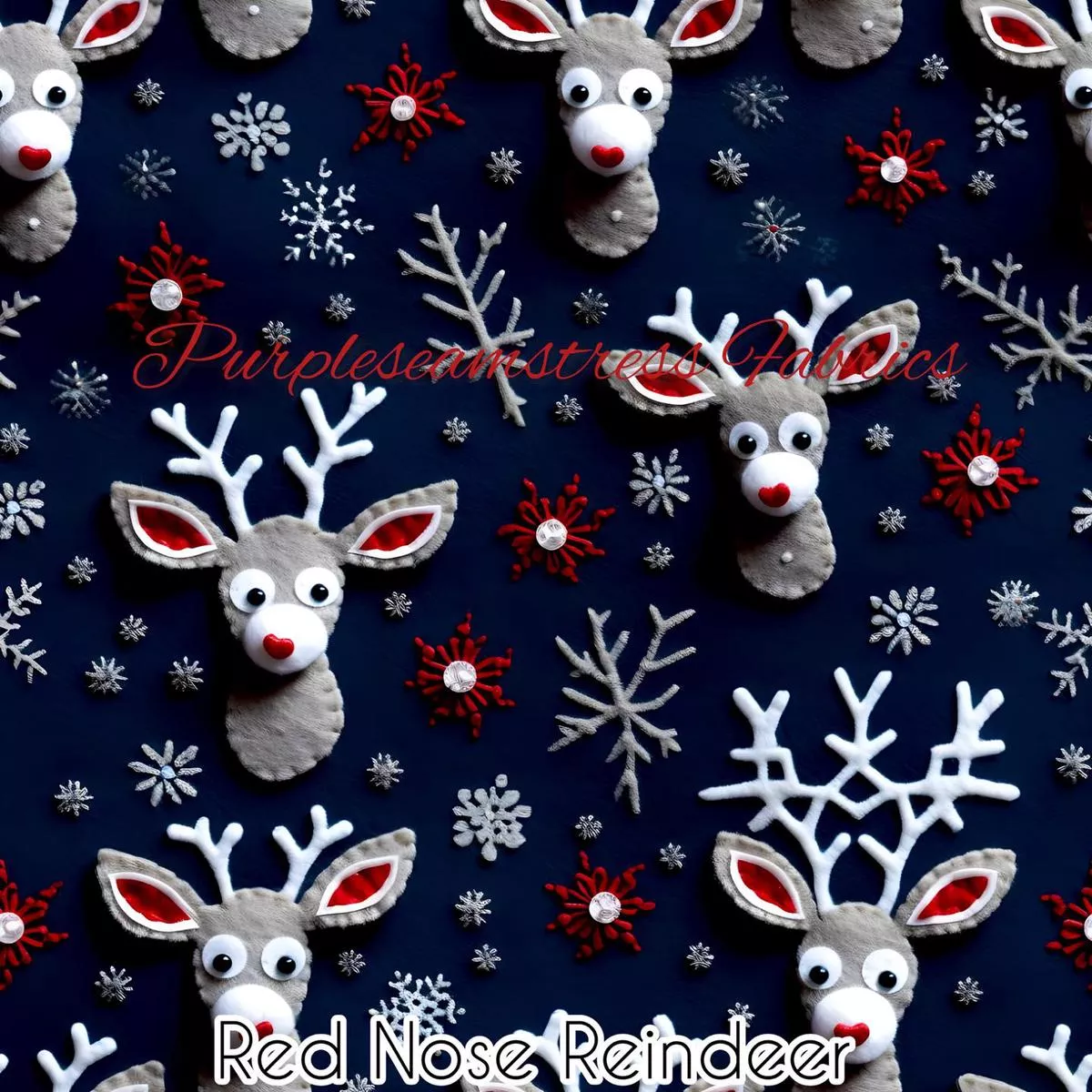 Red Nose ReindeerFabric