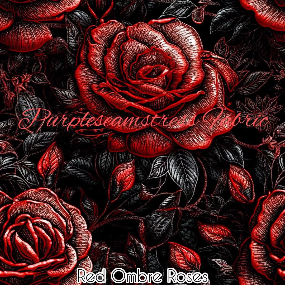 Red Ombre RosesFabric
