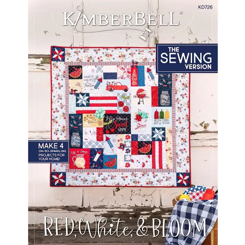 Red, White & Bloom Sewing Version by KimberBell