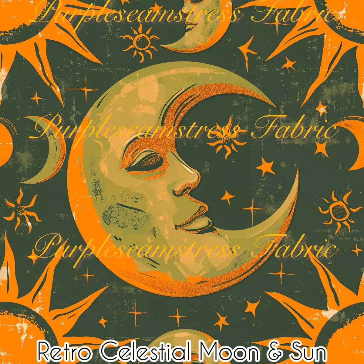 Retro Celestial Moon & Stars …