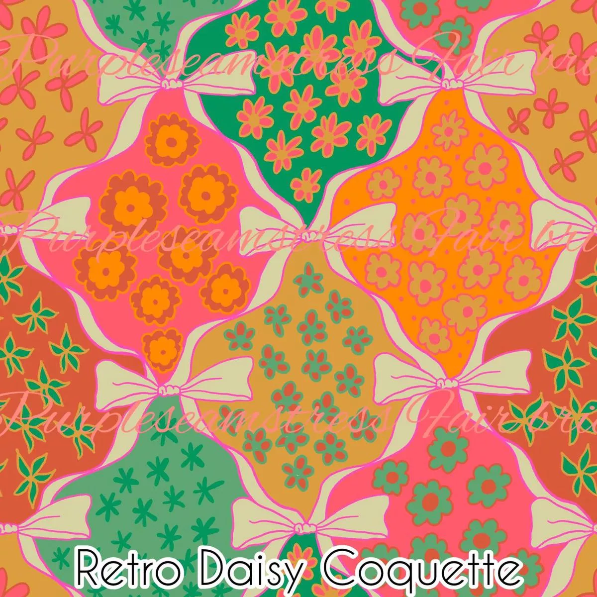 Retro Daisy CoquetteFabric